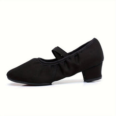 Mid Heel Latin Dance Shoes for Indoor and Outdoor Practice