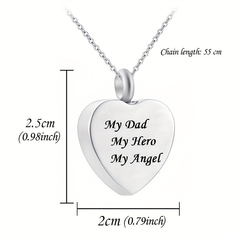 Dad My Hero My Angel Cremation Necklace