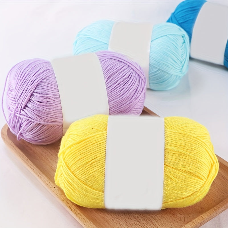 6pcs Bamboo Cotton Blend Yarn for Spring & Summer Knitting - Soft & Fine
