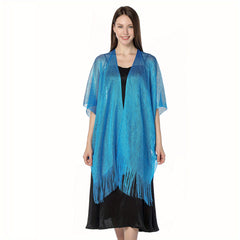 Street Spring Summer Solid Tassel Cardigan Shawl
