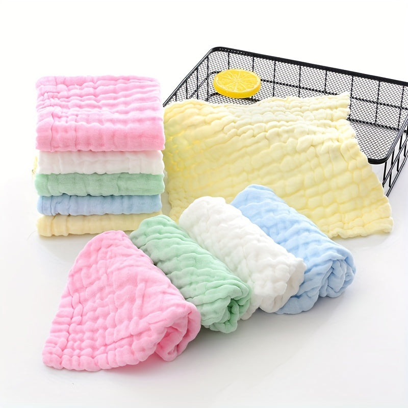 5pcs Baby Muslin Washcloths Burp Cloths Natural Cotton Baby Wipes