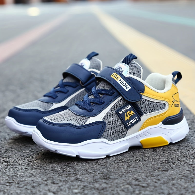 Boy's Chunky Colour Block Shoes Non Slip Soft Sole Sneakers