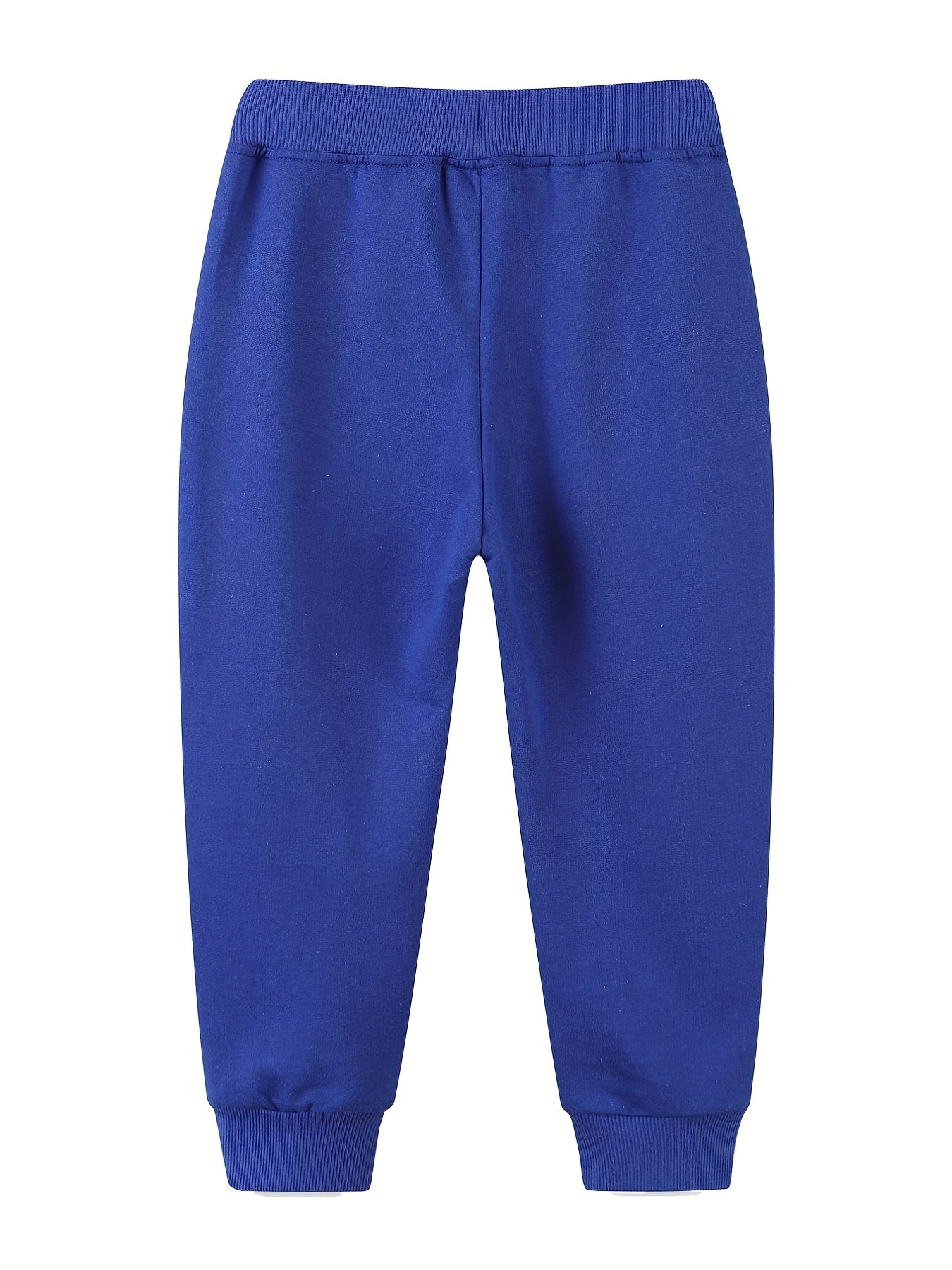 Boys Cartoon Car & Rainbow Stripe Print Sweatpants