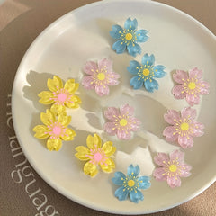 10pcs Mini Flower Claw Clips Sweet Non slip Hair Accessories Girls Kids