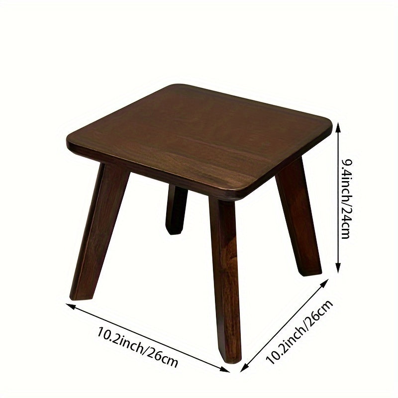 Walnut Dark Solid Wood Shoe Changing Stool Adult Wooden Small Stool