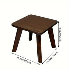 Walnut Dark Solid Wood Shoe Changing Stool Adult Wooden Small Stool