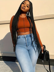 Washed Button Fly Skinny Jeans