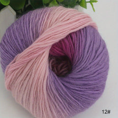3pcs 50g Wool Rainbow Yarn Soft Knitting Iceland Multicolor Yarn