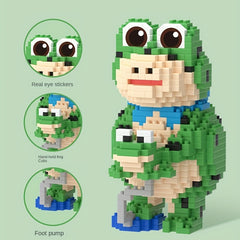 855pcs Frog Building Block Toy Cartoon Animal Assembly Building Block Toy