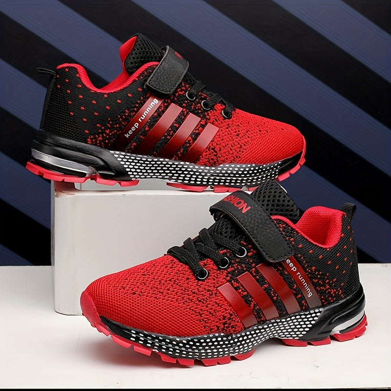 Kids Striped Breathable Mesh Walking Shoes for Spring & Summer
