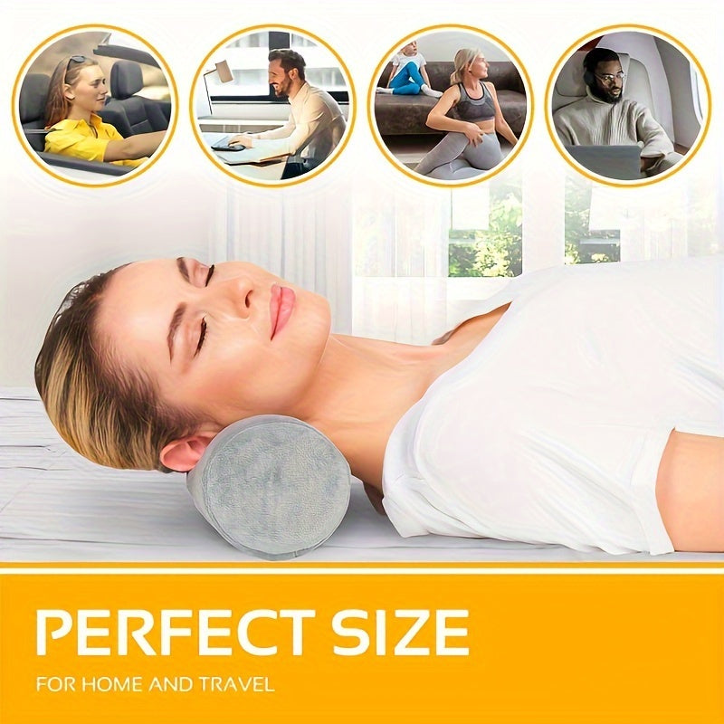 Memory Foam Neck Roll Pillow for Sleeping & Support - Bolster Pillow for Bed