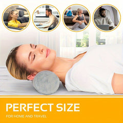 Memory Foam Neck Roll Pillow for Sleeping & Support - Bolster Pillow for Bed