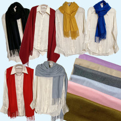 Cashmere Solid Scarf Warm Soft Scarf