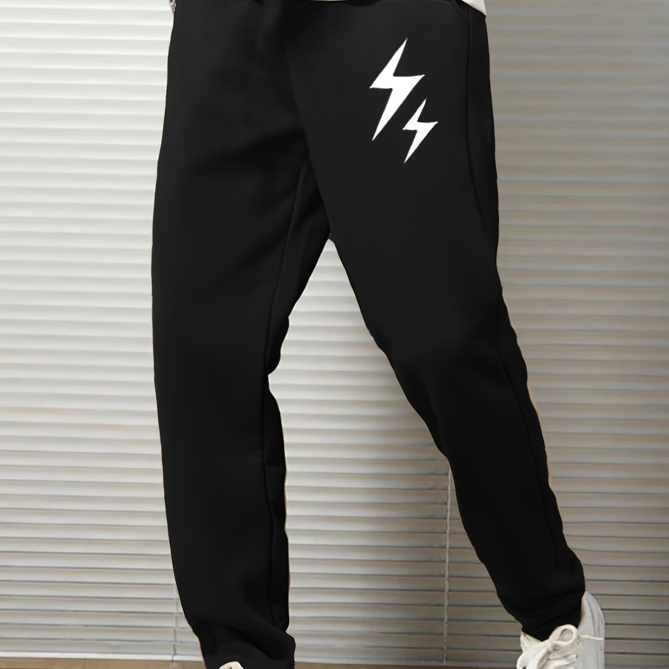 Lightning Print Men's Loose Casual Sweatpants