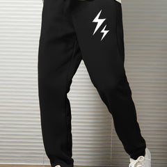 Lightning Print Men's Loose Casual Sweatpants
