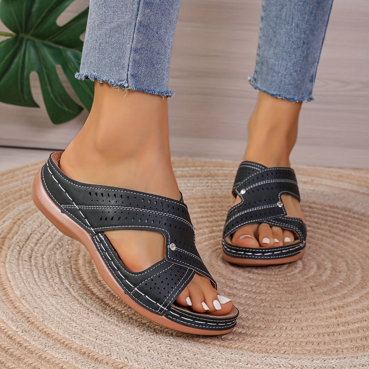 Women's Lightweight Wedge Platform Sandals Non Slip Comfortable