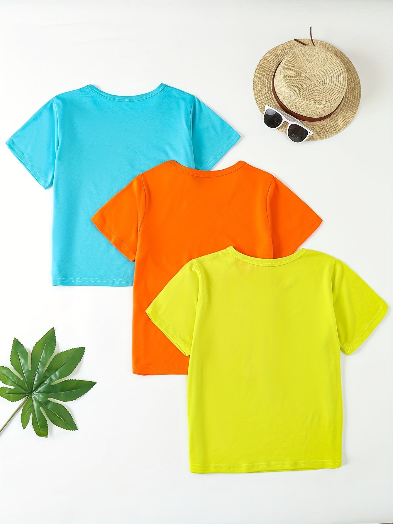 3pcs Kids Short Sleeve T-shirt Set for Spring Summer Activities