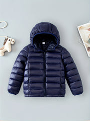 Kids Down Jacket Hooded Warm Padded Coat