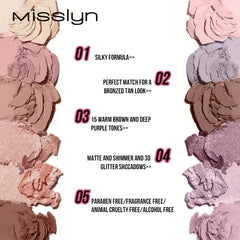 15 Shades Nude Eyeshadow Palette Natural Matte Shimmer Glitter Makeup