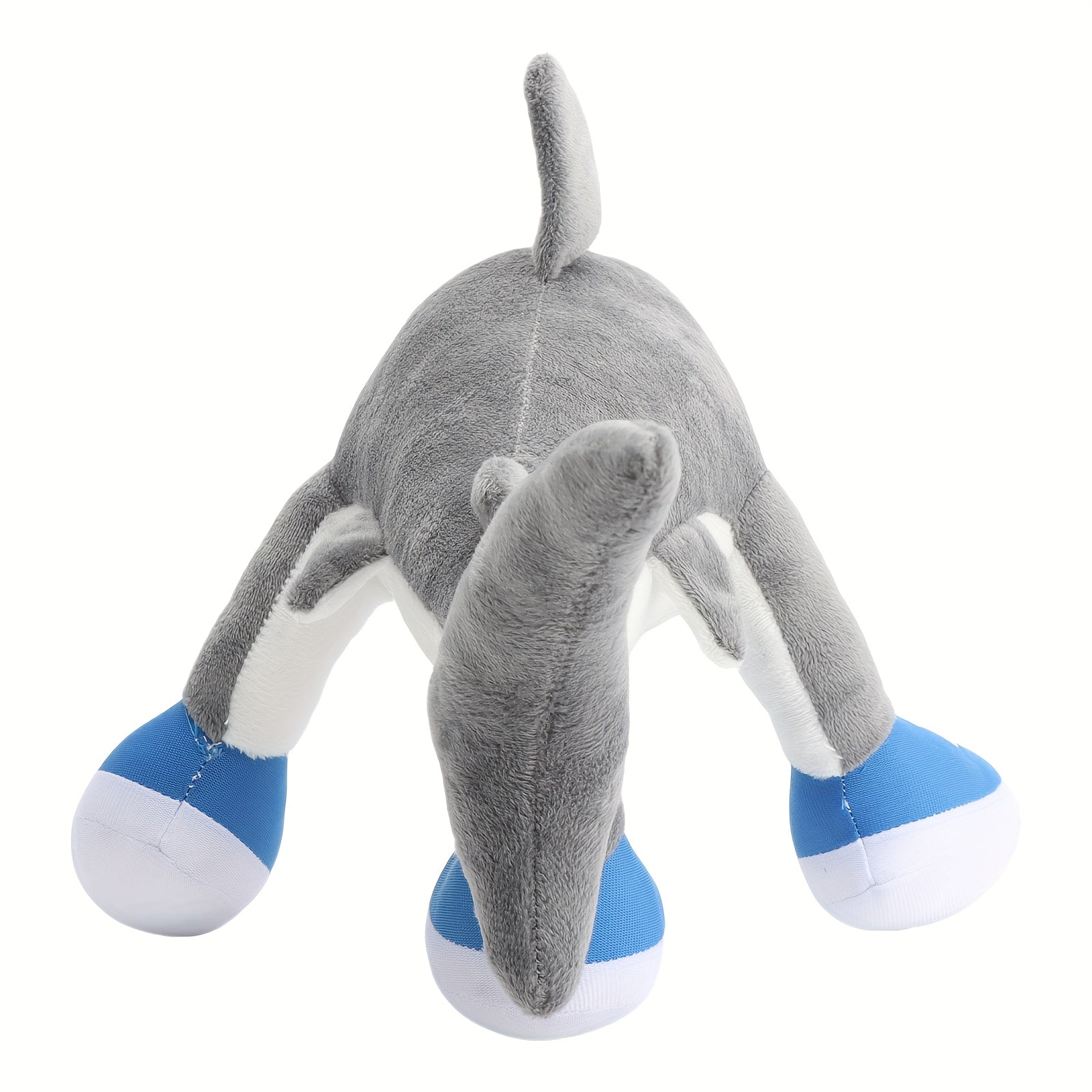 Adorable Shark Plush Toy Soft Polyester Stuffed Animal Gray Tralako