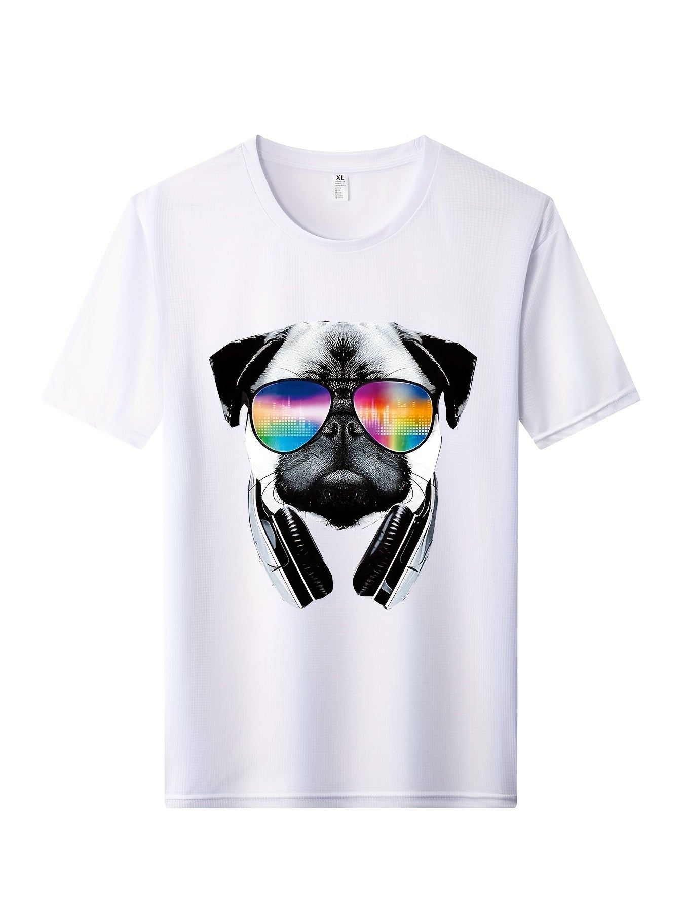 Skull Print Men's Graphic Crew Neck Quick Dry T-shirt