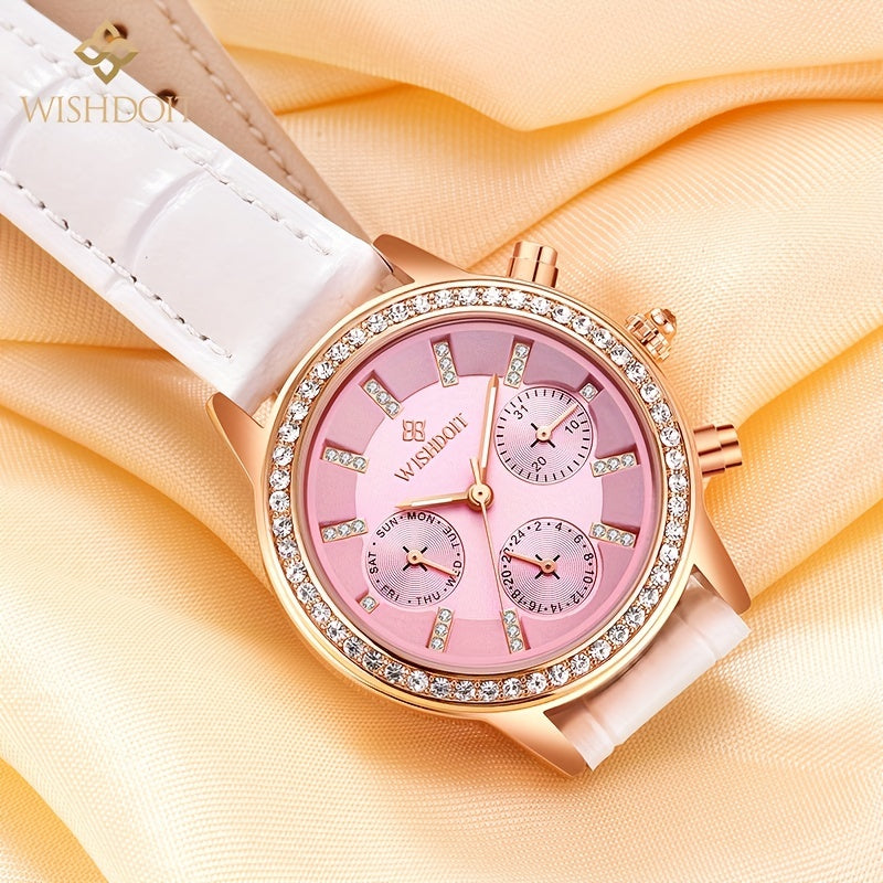 WISHDOIT Girls Waterproof Steel Calendar Quartz Analog Watch