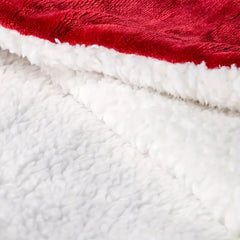 Thickened Hooded Flannel Blanket With Arm Sleeve Coldproof Wearable Blanket