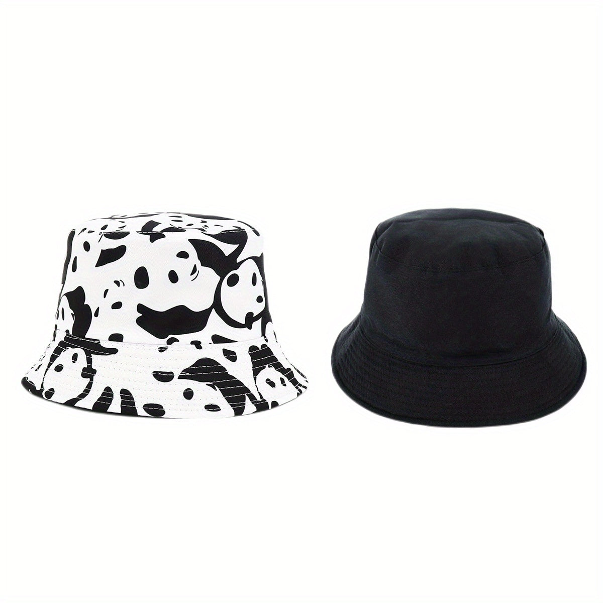 Printed Bucket Hat Cartoon Pattern Reversible Sunscreen Fisherm