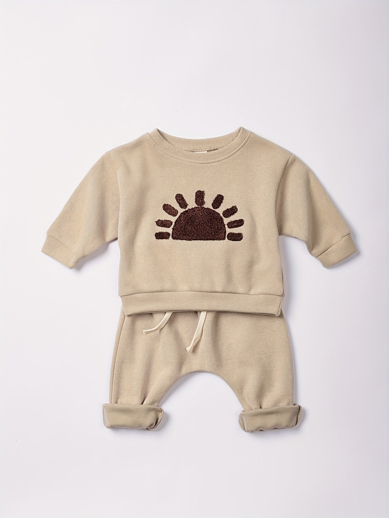 Rainbow Print Top Trousers Set for Toddlers
