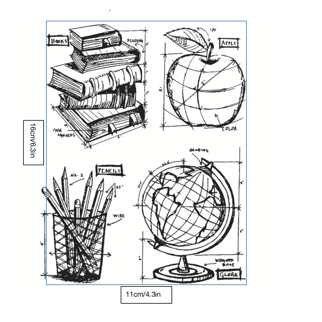 Silicone Transparent Clear Book Stamp For DIY Crafts