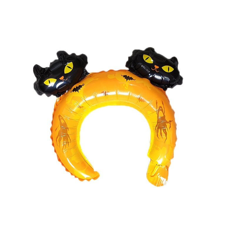 10pcs Halloween Headgear Balloons Party Supplies Spider Ghost Pumpkin Cat