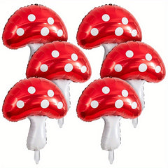 3pcs Mushroom Foil Balloons Fun Mushroom Party Decoration
