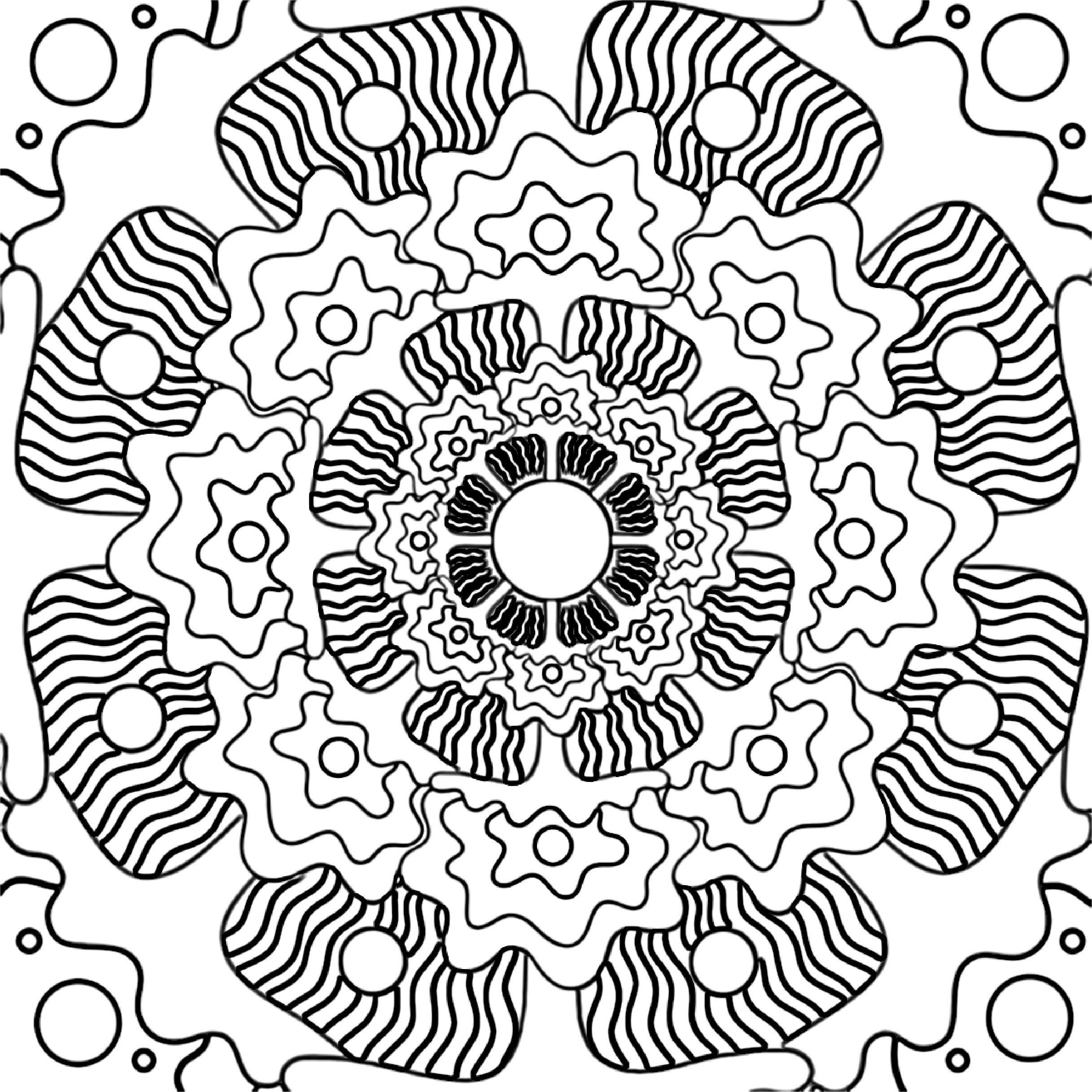 Floral Power Adult Coloring Book - 20 Pages Thick Watercolor Paper
