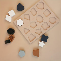 Silicone 3D Geometric Puzzle Toy for 1-3 Years Old