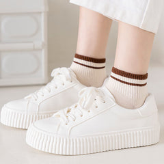 6 Pack Women's Striped Ankle Socks