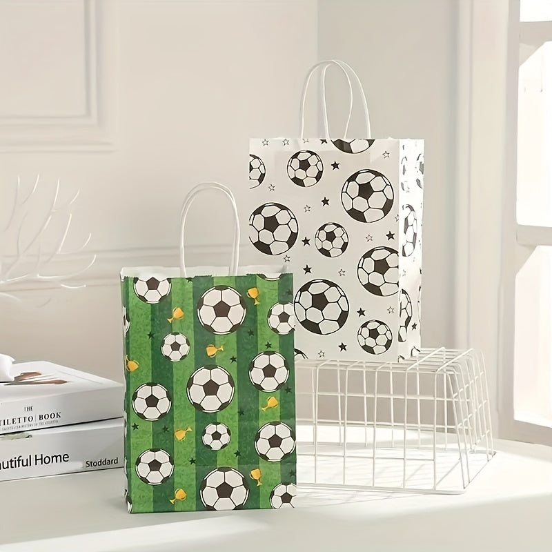 6pcs Football Party Paper Gift Bags Sports Party Decoration Supplies