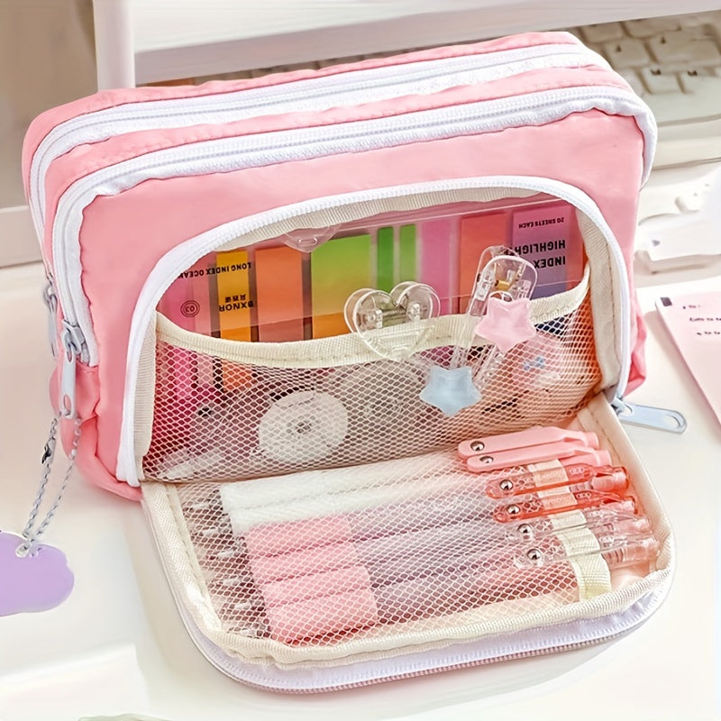 Large Capacity Pencil Case Handheld Stationery Bag