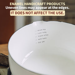 Enamel Non Stick Soup Pot With Lid Flat Bottom Milk Pan