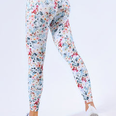 Flower Print Yoga Sports Leggings Quick Drying Seamless Yoga Pants