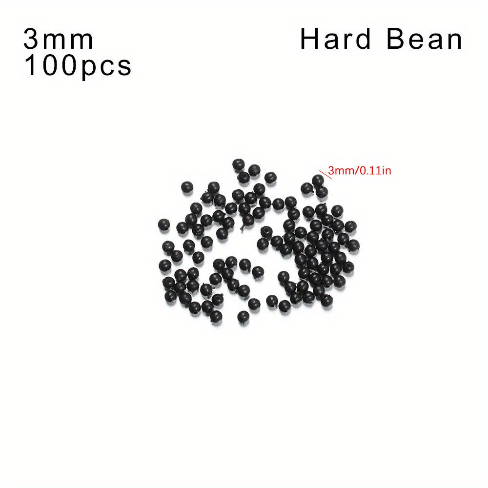 100pcs Fishing Beads Space Stopper Round Beans for Lures Hooks