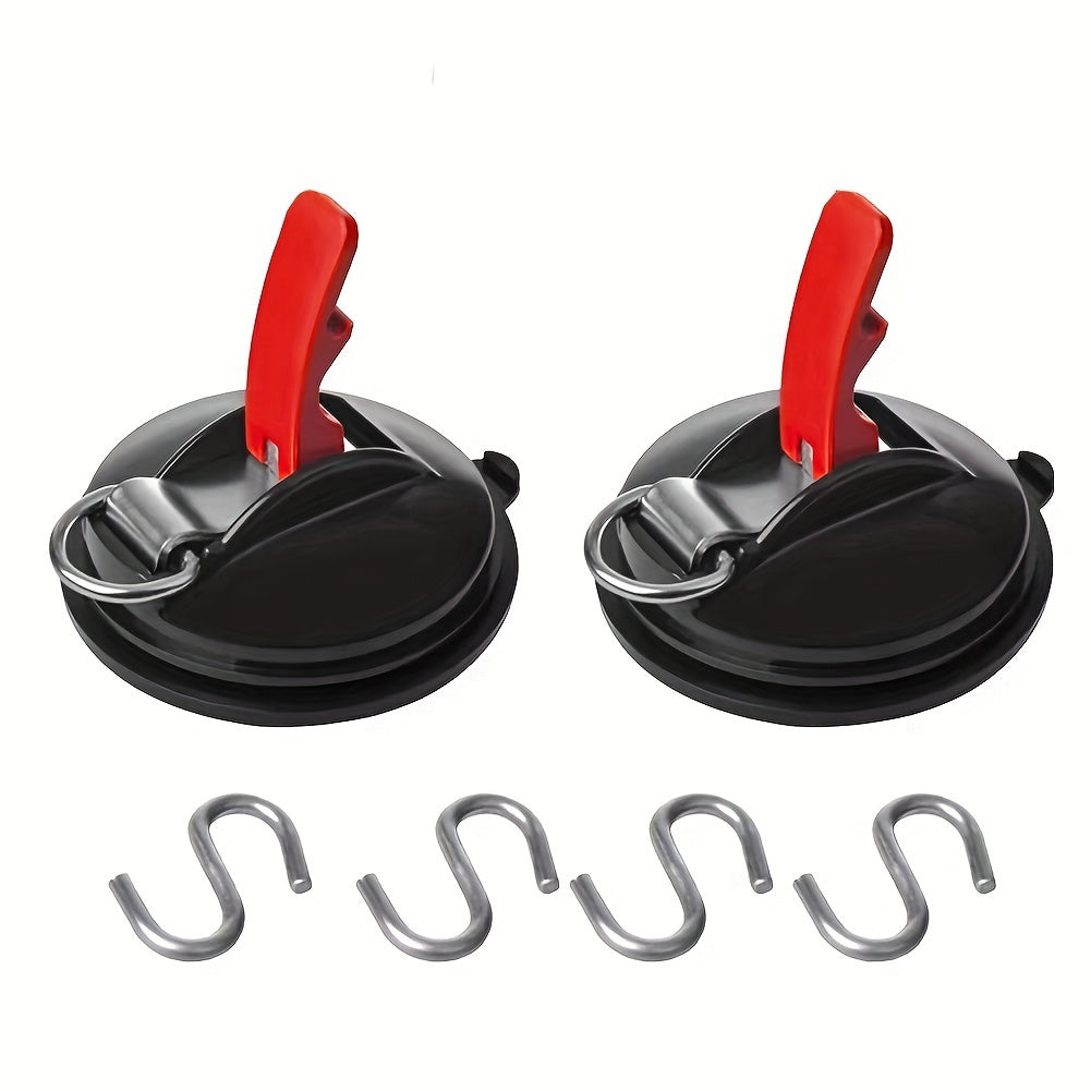 2pcs Camping Rope Suction Cups Strong Hooks Car Tent Canopy Hook Holder