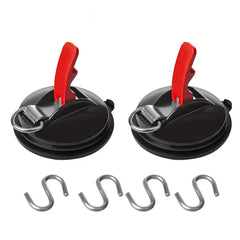 2pcs Camping Rope Suction Cups Strong Hooks Car Tent Canopy Hook Holder