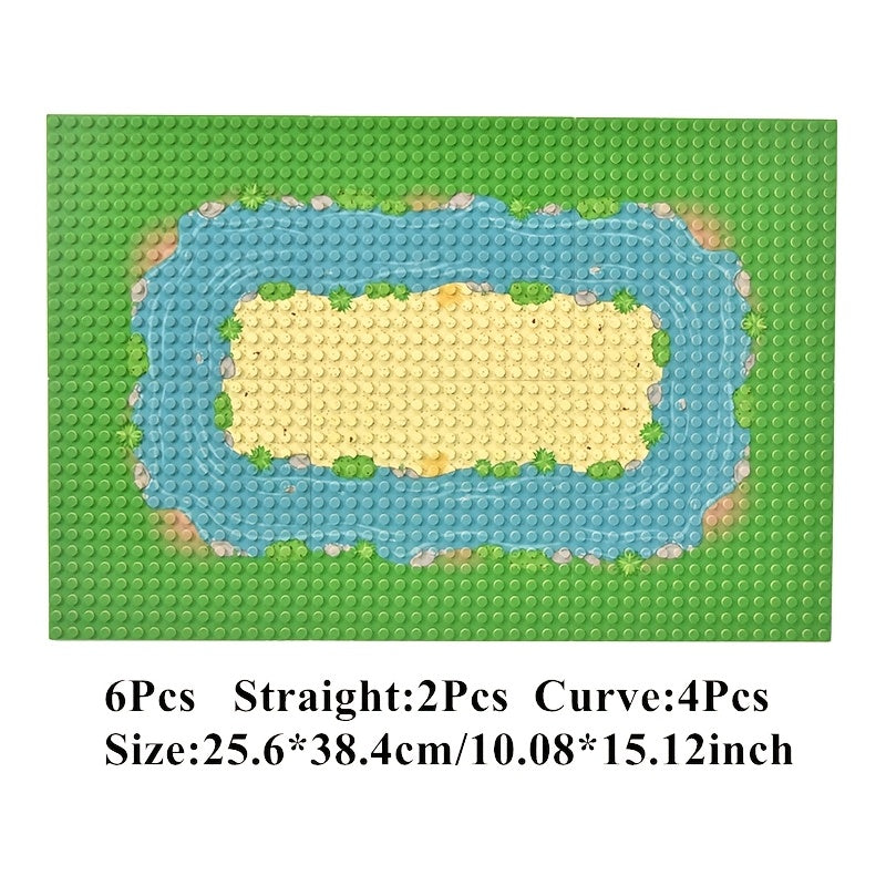 Small Particle Building Blocks Beach Grassland Scene Base Plate