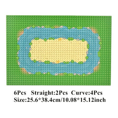 Small Particle Building Blocks Beach Grassland Scene Base Plate