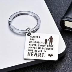 Father Daughter Stainless Steel Keychain Gift From Daughter To Dad Daddy