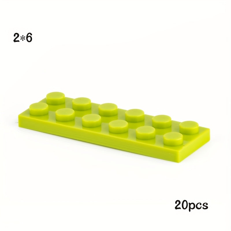20pcs 3795 Size 2x6 Dot Plate Building Blocks Toy for Kid