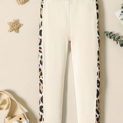 Toddler Girl Leopard Print Colorblock Elastic Leggings