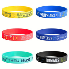 Bible Verse Silicone Bracelet Waterproof Wristband