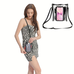 Waterproof Shopping Bag Beach Storage Shoulder Bag PVC Transparent Crossbody Bag