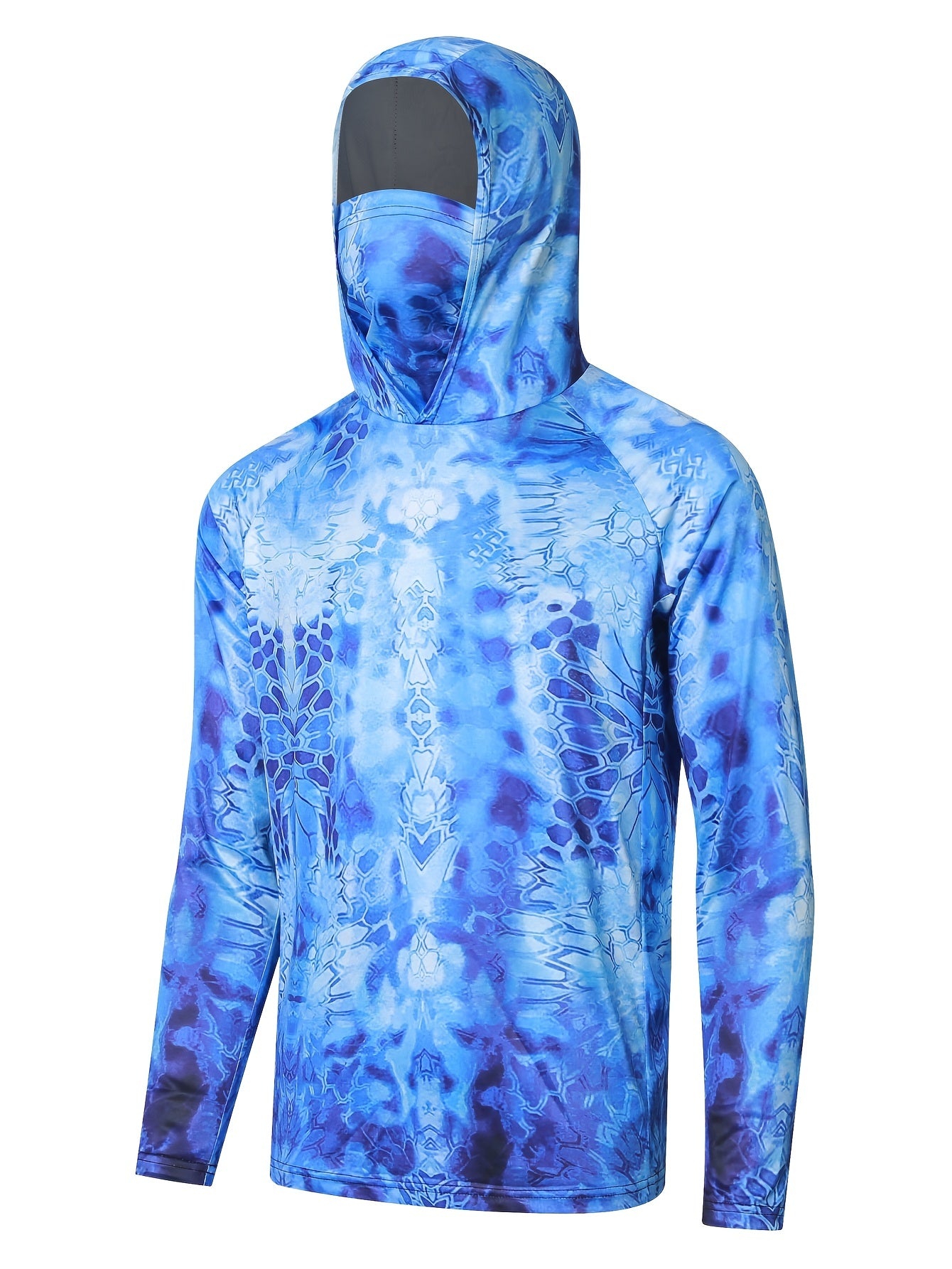 Men's UPF 50 Sun Protection Shirt with Hood and Mask